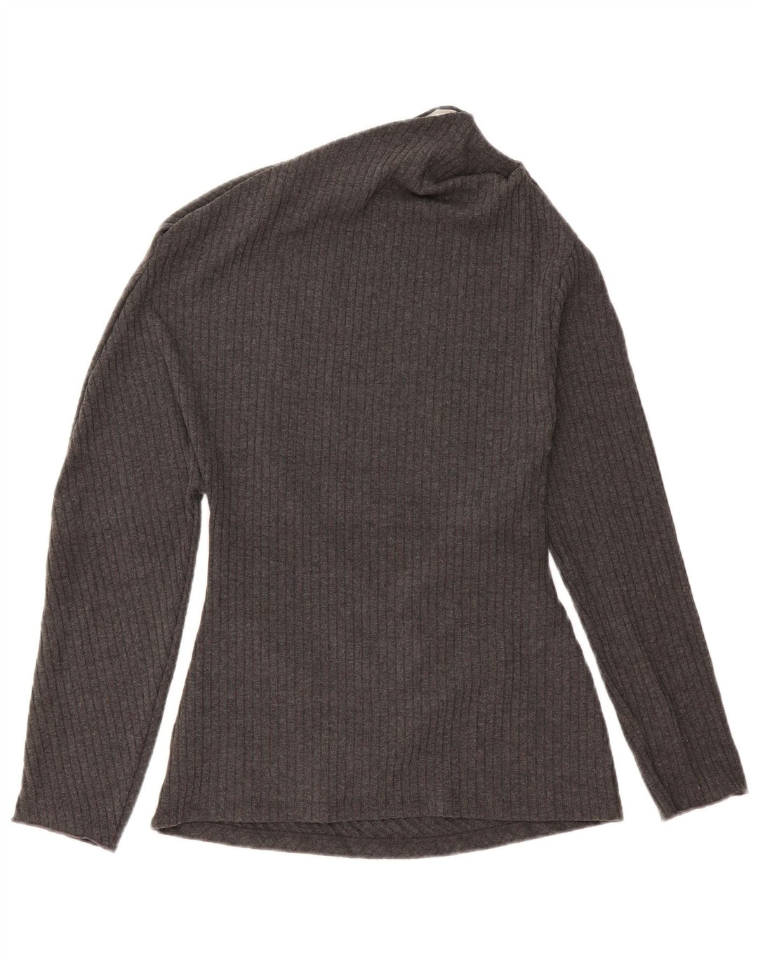 Zara Top De Un Hombro Para Mujer UK 44 Poliéster Gris Grande