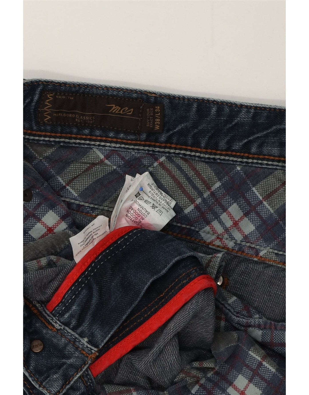 Marlboro Classics Vaqueros rectos para hombre W38 L29 Algodón azul