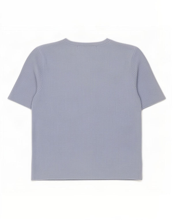 Marks & Spencer Camiseta corta para mujer UK 44 Viscosa azul medio