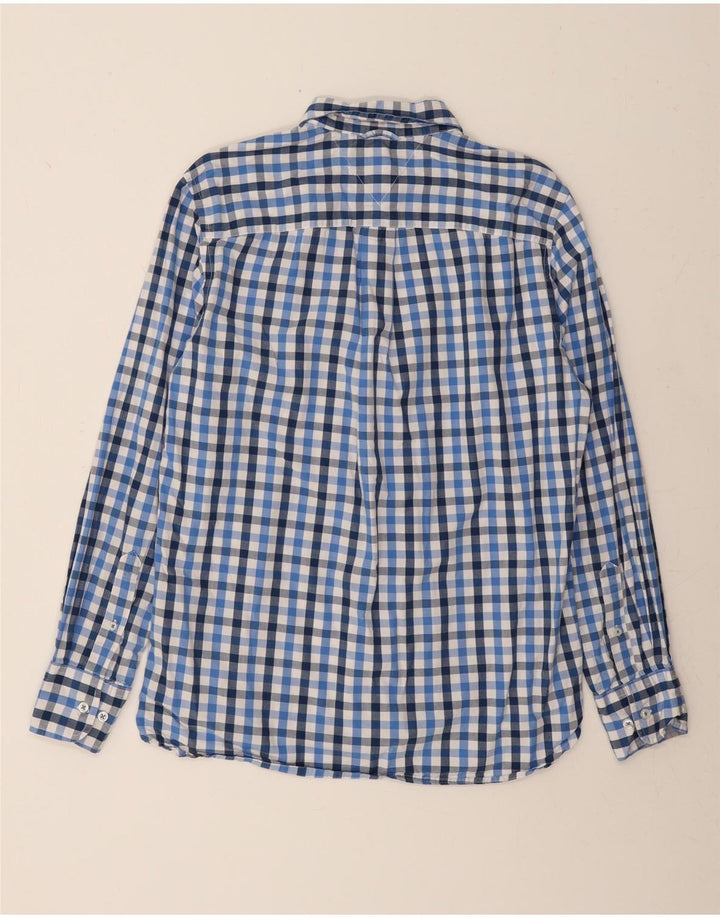 TOMMY HILFIGER Mens Classic Fit Shirt Medium Blue Check Cotton Vintage Tommy Hilfiger and Second-Hand Tommy Hilfiger from Messina Hembry 