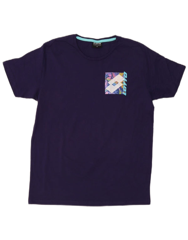 LOTTO Camiseta Mujer Top ES 40 XL Algodón Azul Marino