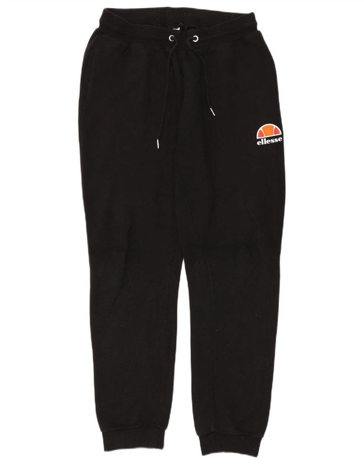ELLESSE Pantalones de chándal para hombre Joggers Large Black Cotton