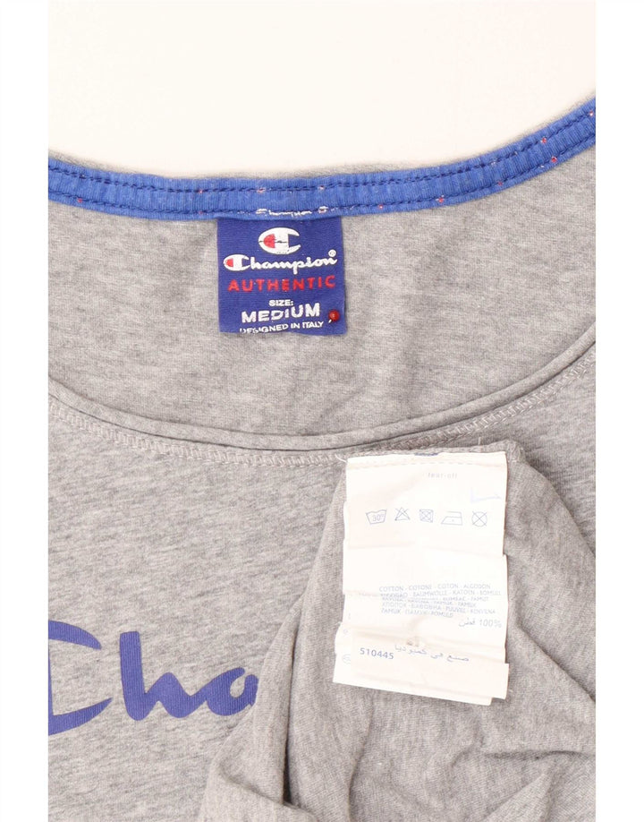 Champion Camiseta gráfica para mujer Top UK 12 Algodón gris medio