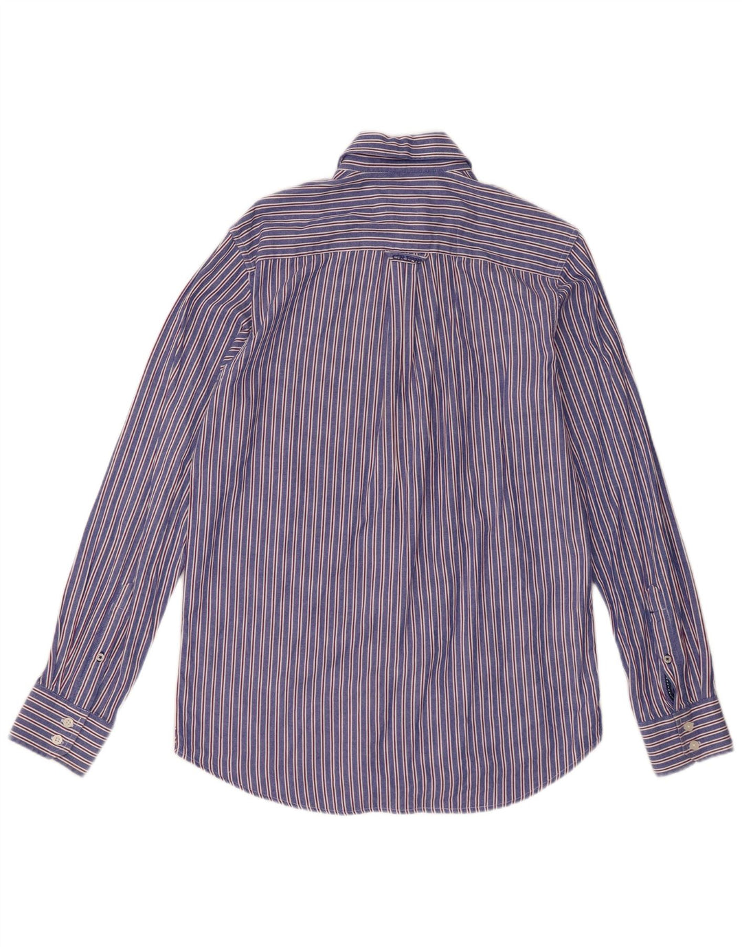 Crew Clothing Camisa para hombre Algodón a rayas azul pequeño