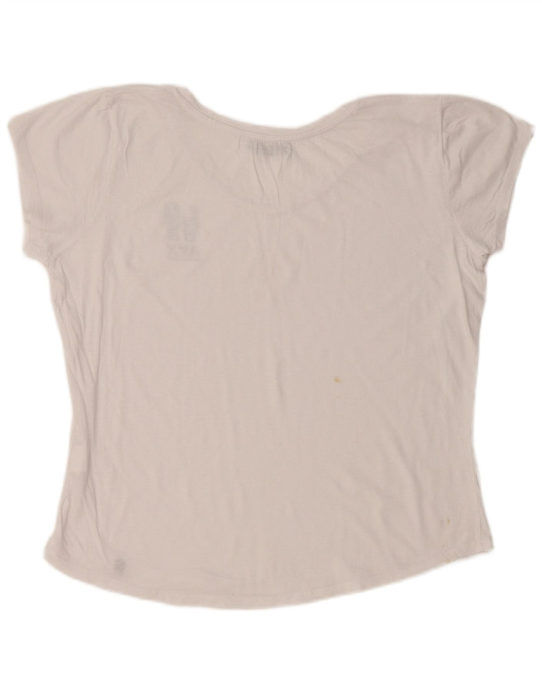 AVIREX Camiseta corta gráfica para mujer Top UK 22 2XL Algodón blanco