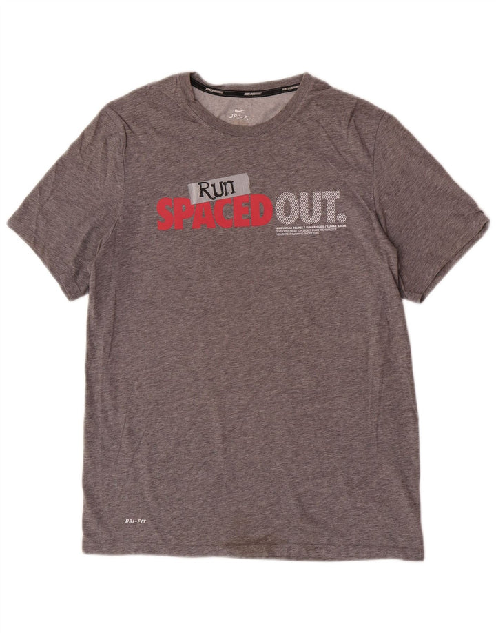Camiseta Nike Dri Fit Graphic para hombre de algodón gris medio