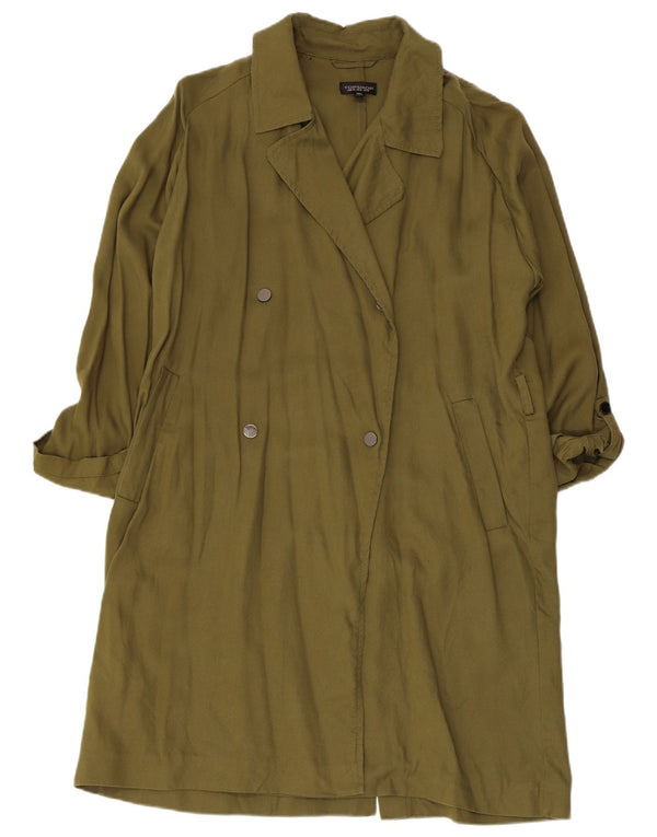 Topshop Gabardina extragrande para mujer UK 12 Medium Khaki Lyocell