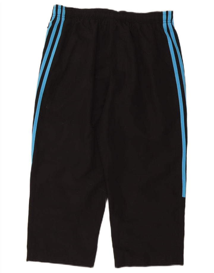 Adidas Mujer Capri Chándal Pantalones UK 10 Pequeño Poliéster Negro