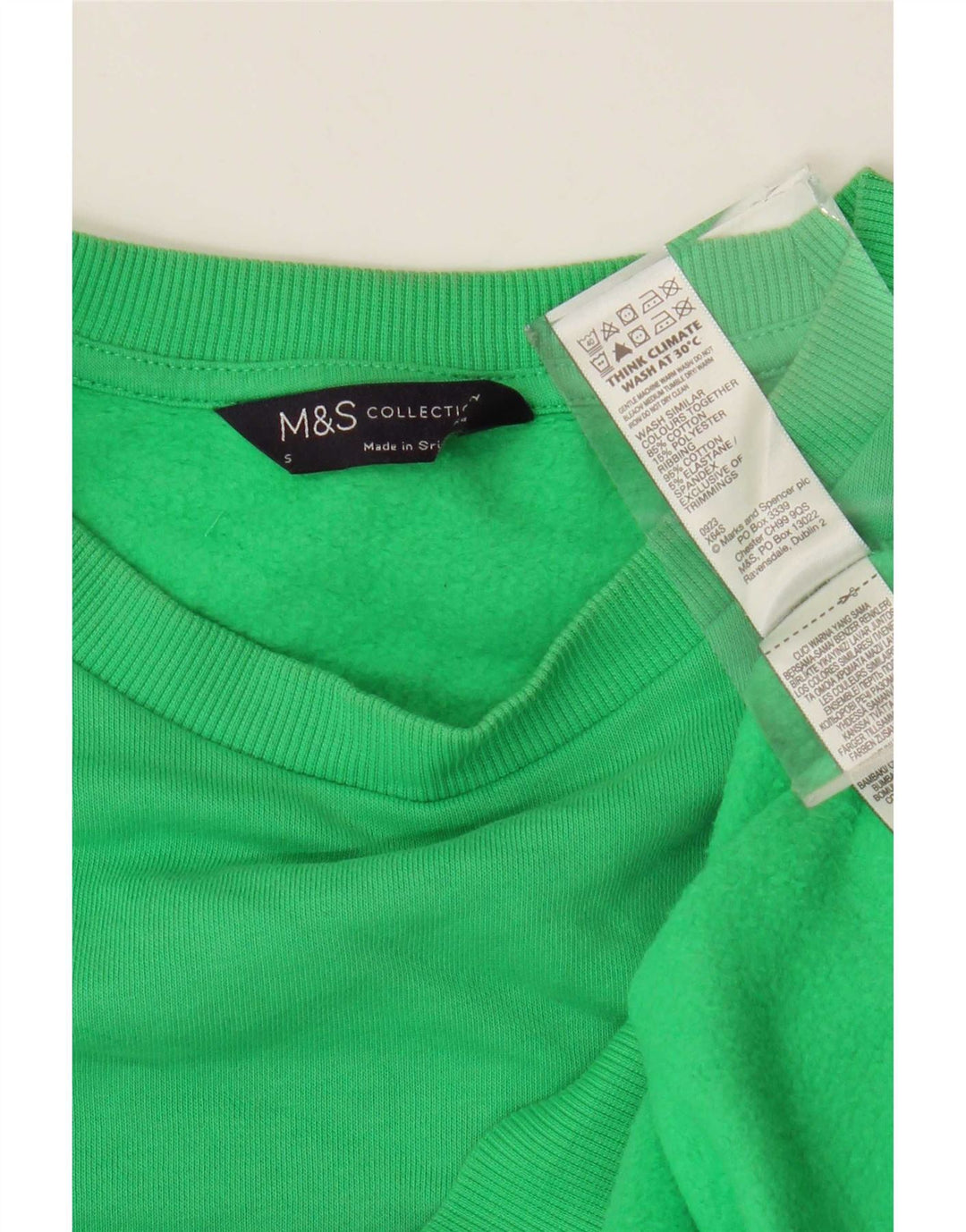 Marks & Spencer - Sudadera extragrande para mujer, talla 10, algodón verde pequeño