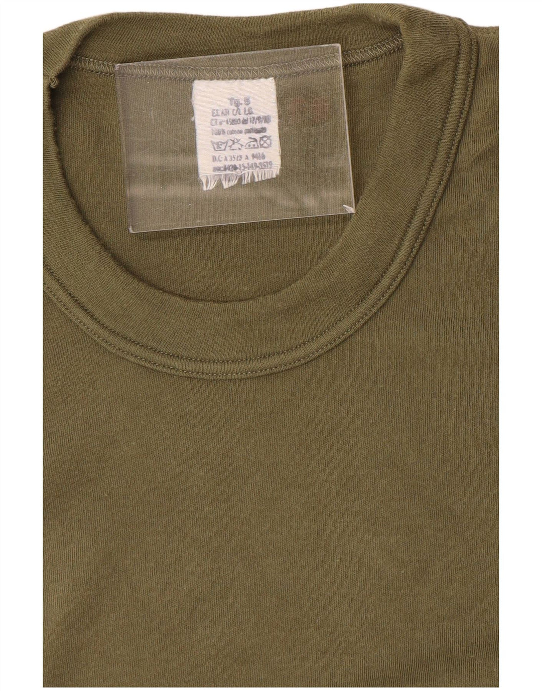 Camiseta vintage para hombre Top Medium Khaki Cotton