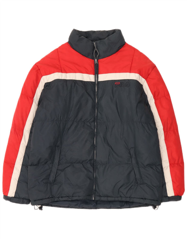 Fila Chaqueta acolchada para hombre IT 56 XL Azul marino Colorblock