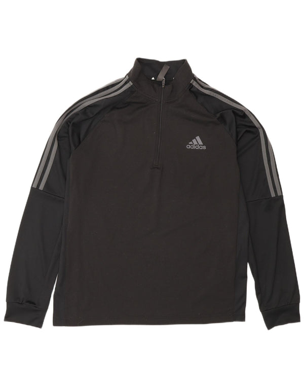 Adidas Hombre Jersey Chándal Top Grande Poliéster Negro