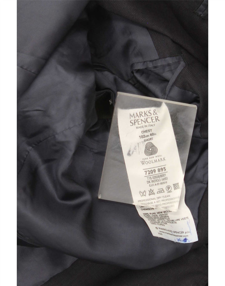 Marks & Spencer Chaqueta tipo blazer de 2 botones para hombre UK 40 Medium Azul marino