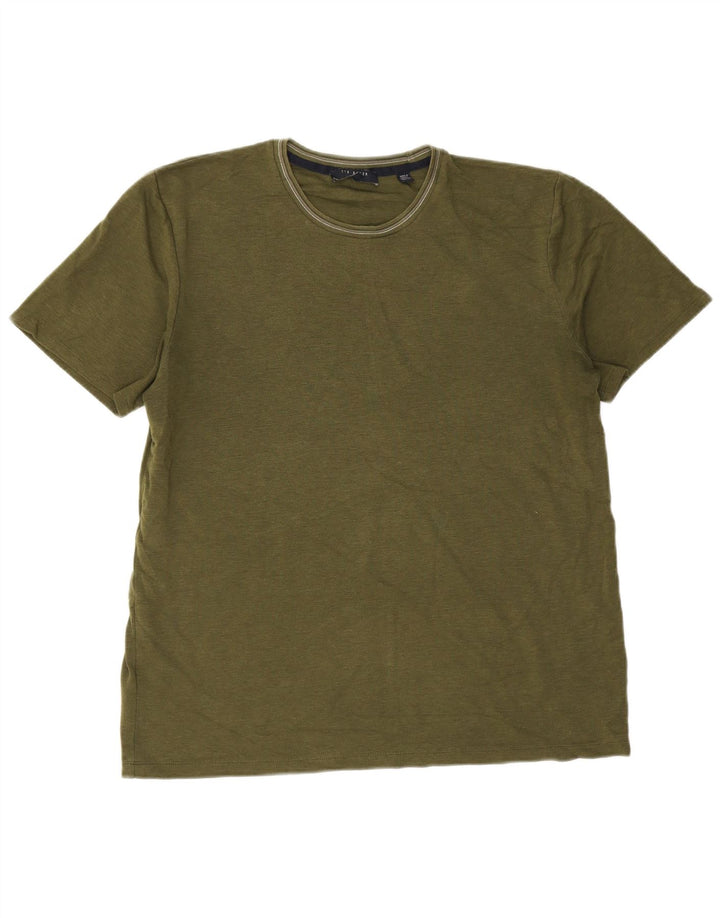 Ted Baker - Camiseta para hombre, talla 4, algodón caqui grande