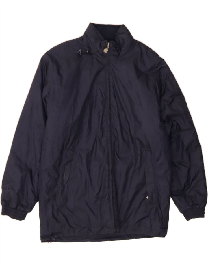 K-WAY Mens Rain Jacket UK 38 Medium Navy Blue Nylon Vintage K-Way and Second-Hand K-Way from Messina Hembry 