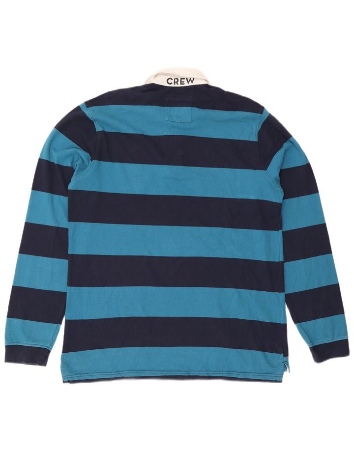 CREW CLOTHING Polo de rugby gráfico para hombre grande azul marino a rayas
