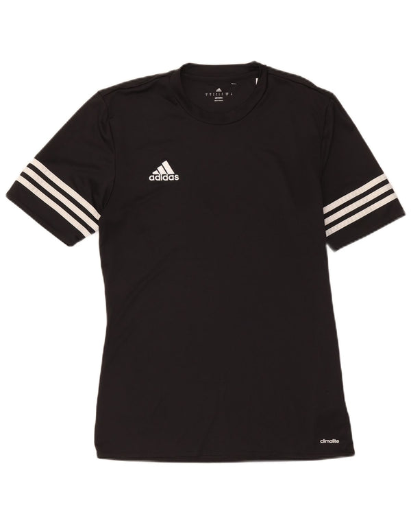 Adidas Mens Climalite Camiseta Top Pequeño Negro Poliéster