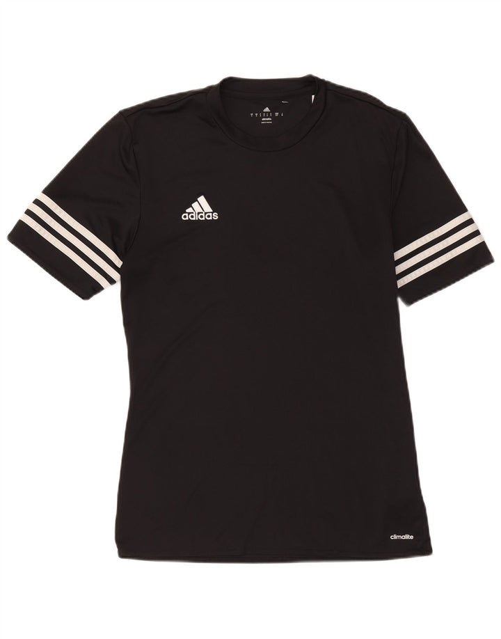 Adidas Mens Climalite Camiseta Top Pequeño Negro Poliéster