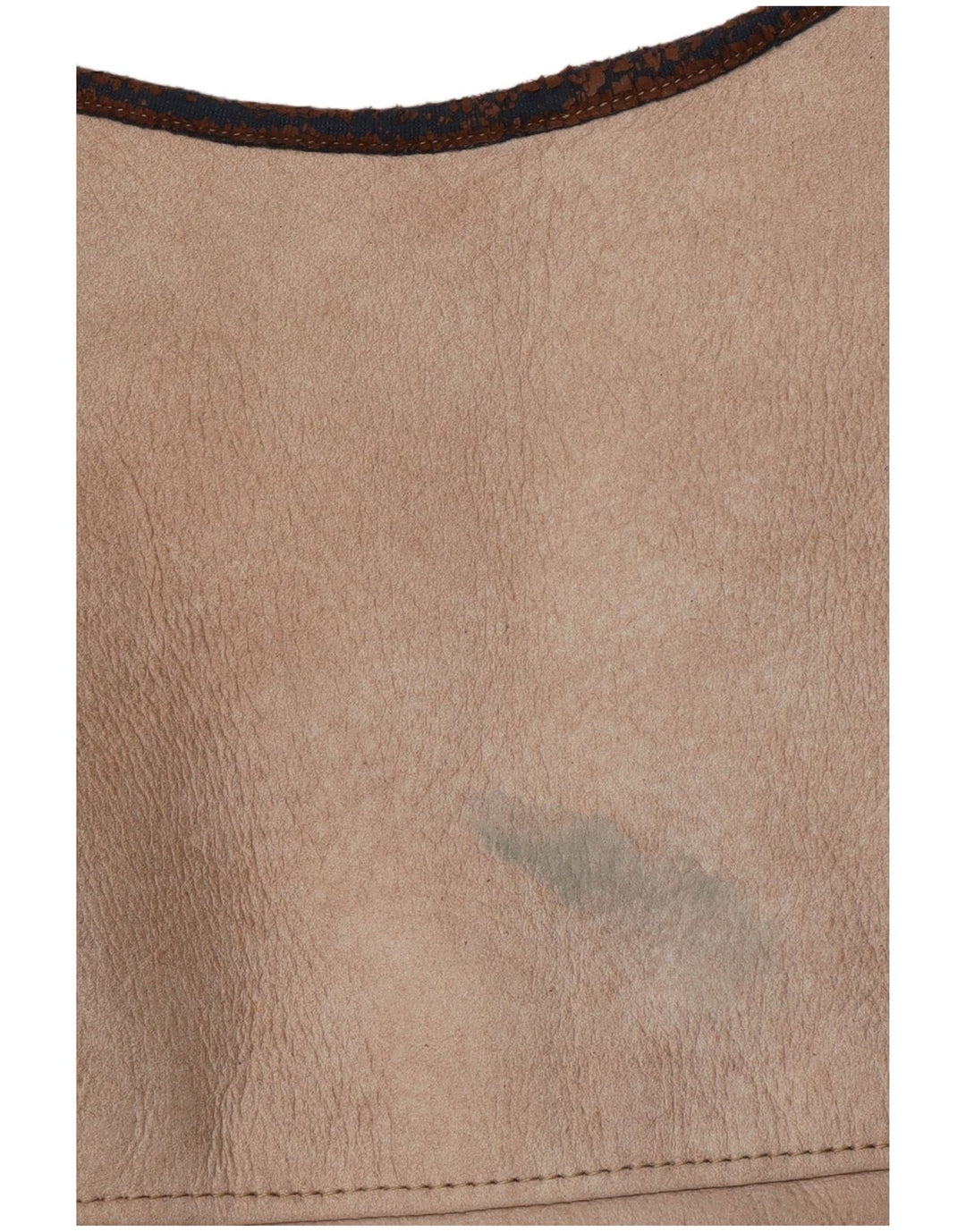 VINTAGE Mujer Sherpa Gilet Reino Unido 14 Medio Beige