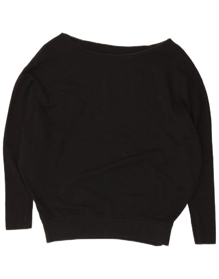 ALL SAINTS Sudadera extragrande para mujer Jersey UK 14 Mediano Algodón negro