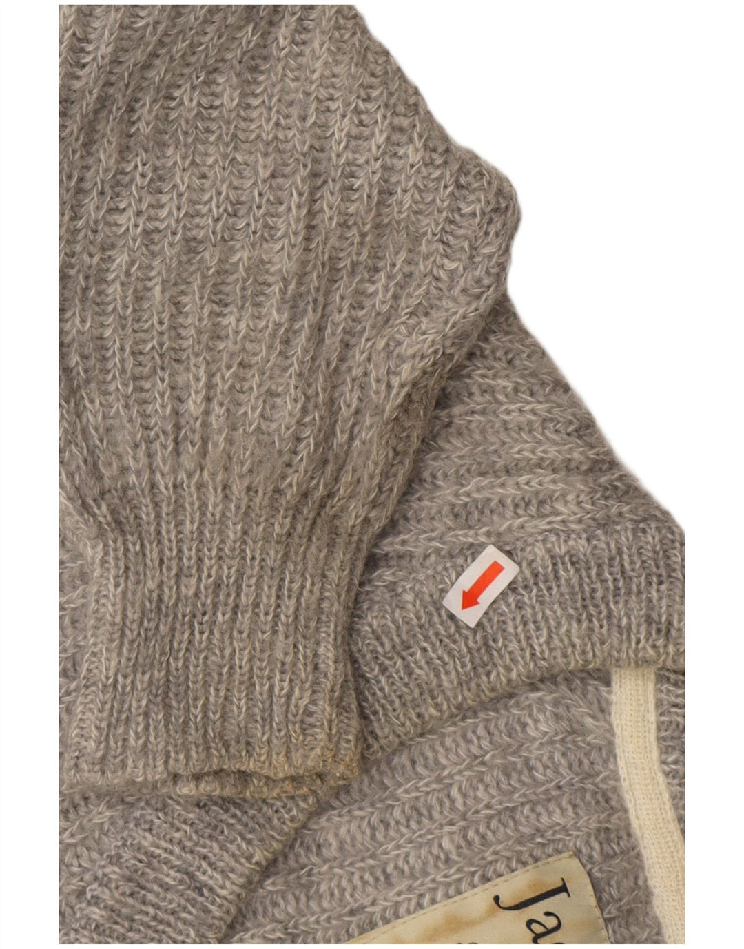 Jack Wills Jersey con cuello en V para mujer UK 8 Small Gris Poliéster