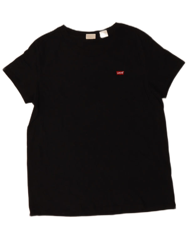 Levi's Camiseta para mujer Top UK 44 Medium Black Cotton