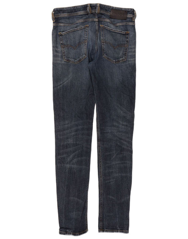 Diesel Mens Sleenker-x Slim Skinny Jeans W30 L32 Navy Blue Cotton