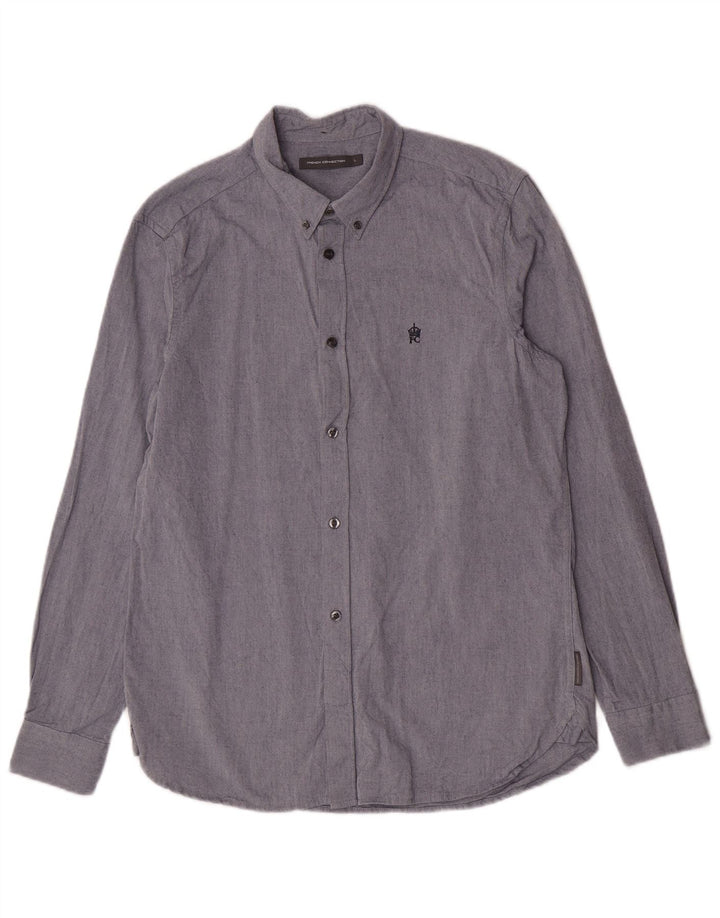 Camisa para hombre de French Connection, talla grande, azul