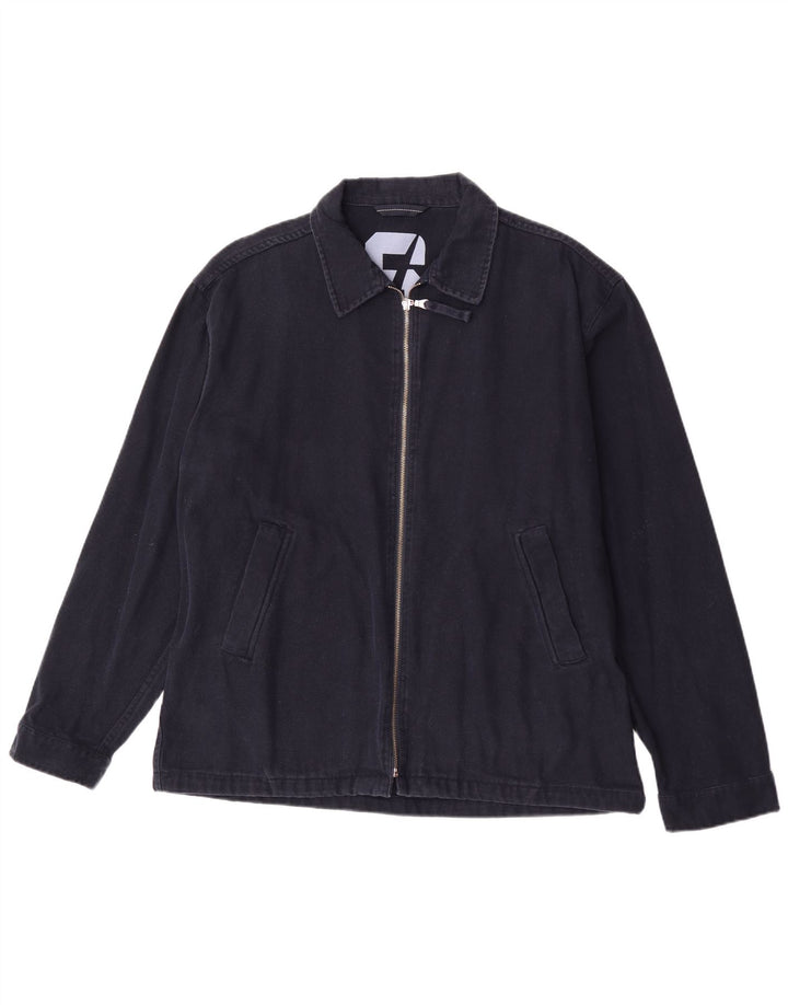 Sasch Chaqueta Bomber para Hombre UK 42 XL Algodón Azul Marino
