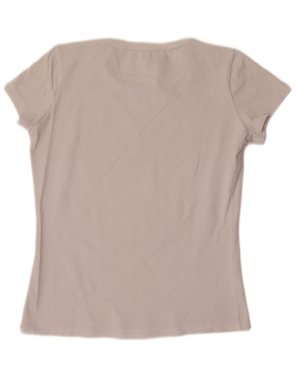 Calvin Klein Jeans Camiseta gráfica para mujer Top UK 12 Medium White