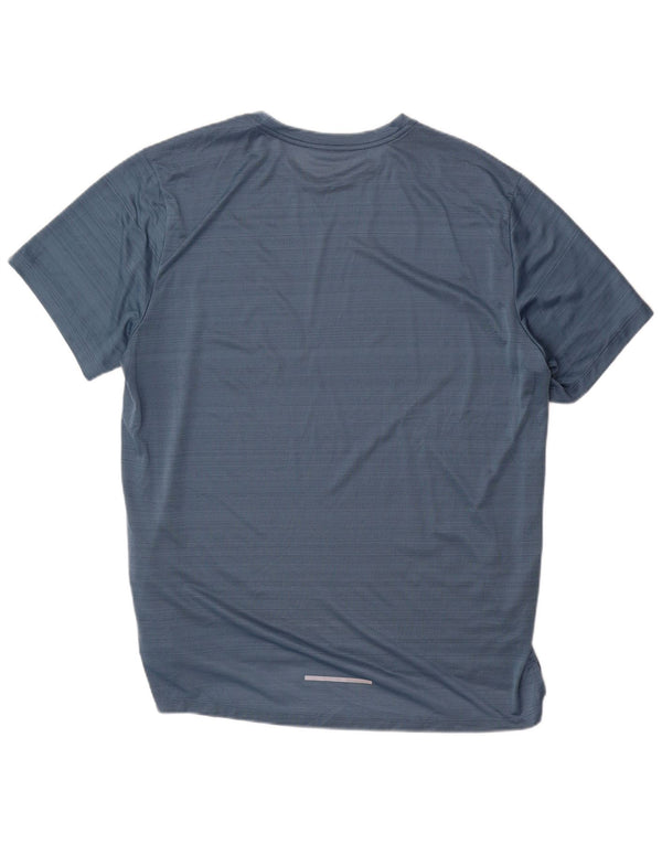 Nike Camiseta Dri Fit para hombre Top XL Poliéster a rayas azules