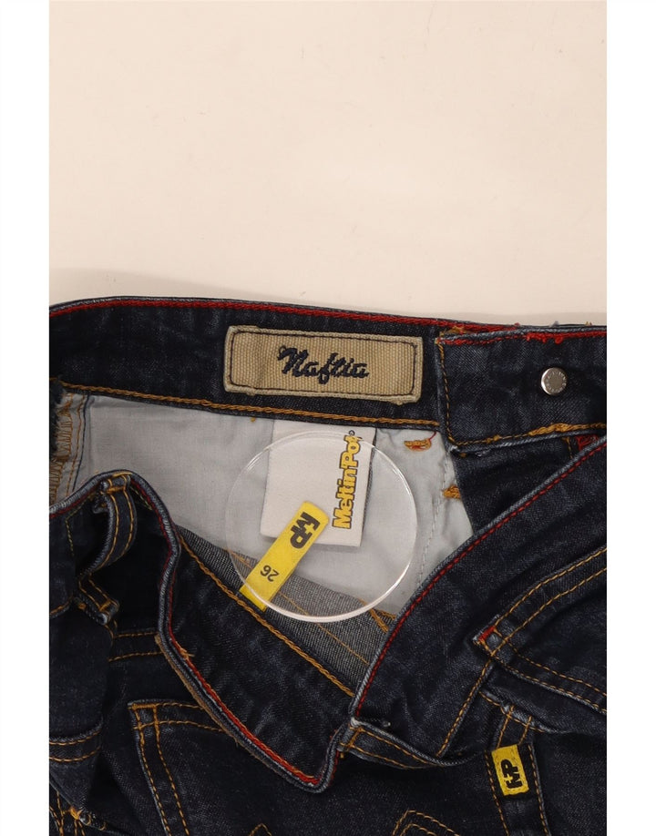 MELTIN' POT Vaqueros Bootcut para Mujer W26 L29 Algodón Azul Marino