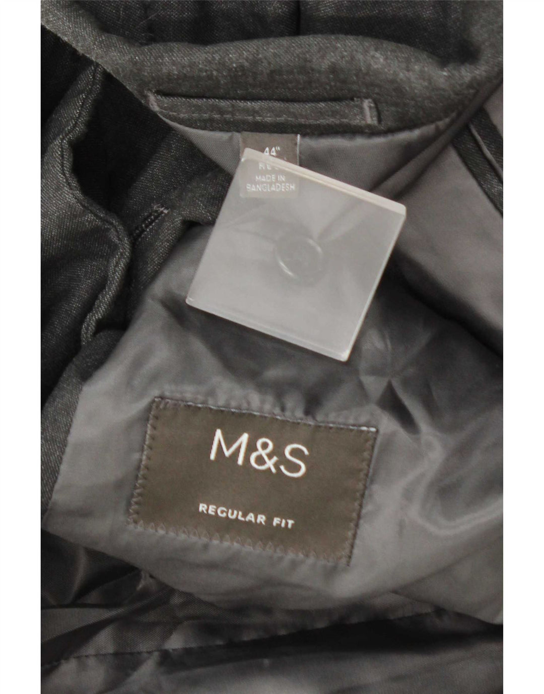 Marks & Spencer Chaqueta tipo blazer de corte regular con 2 botones para hombre Talla 44 XL Gris