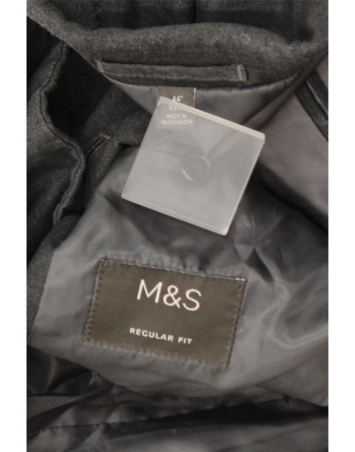 Marks & Spencer Chaqueta tipo blazer de corte regular con 2 botones para hombre Talla 44 XL Gris