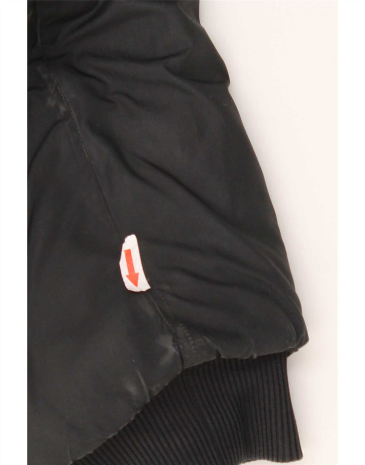 Adidas Chaqueta acolchada con capucha para hombre UK 42 XL Poliéster negro