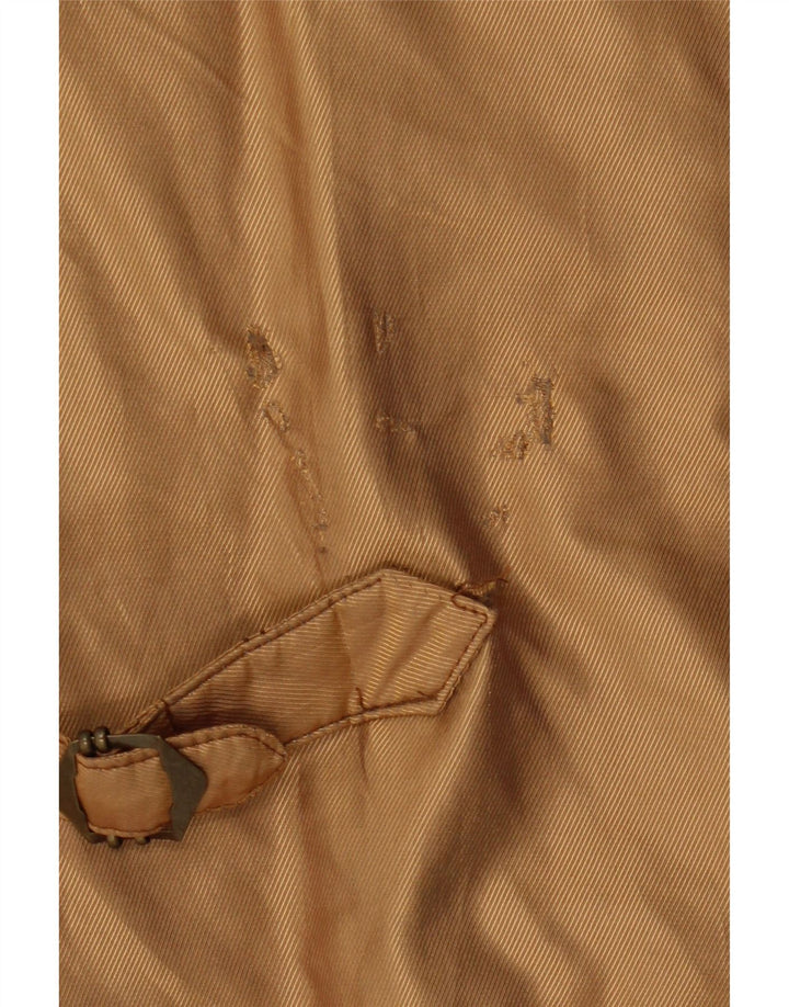 VINTAGE Mens Suede Waistcoat Small Brown Check Leather Vintage Vintage and Second-Hand Vintage from Messina Hembry 