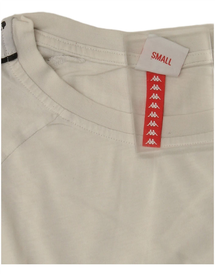 Kappa Hombre Camiseta Gráfica Top Small Blanco