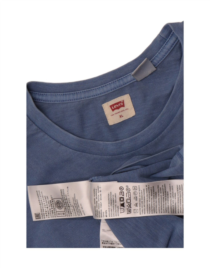 Levi's Hombre Camiseta Top XL Algodón Azul