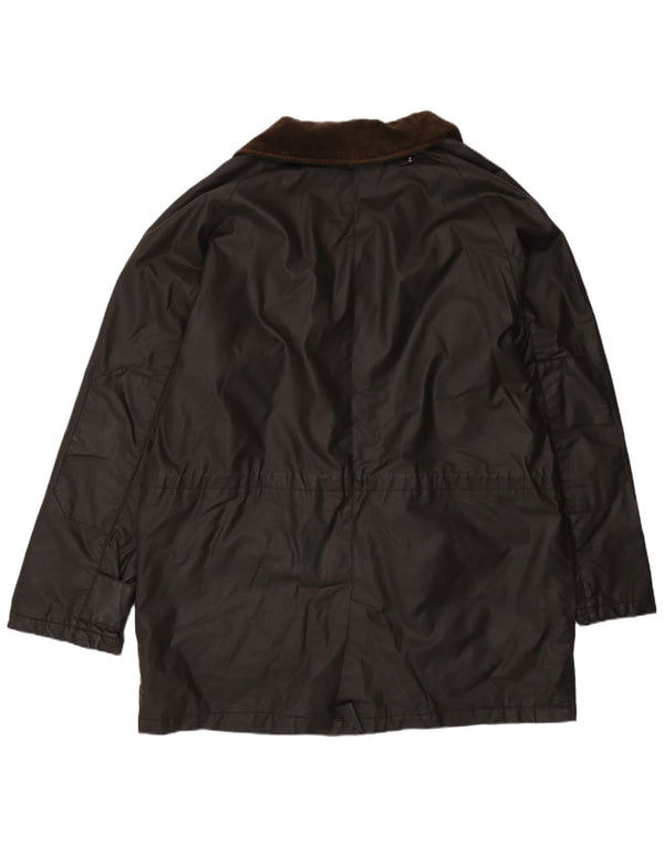 Roy Rogers Chaqueta de algodón encerado para hombre UK 42 XL Algodón marrón