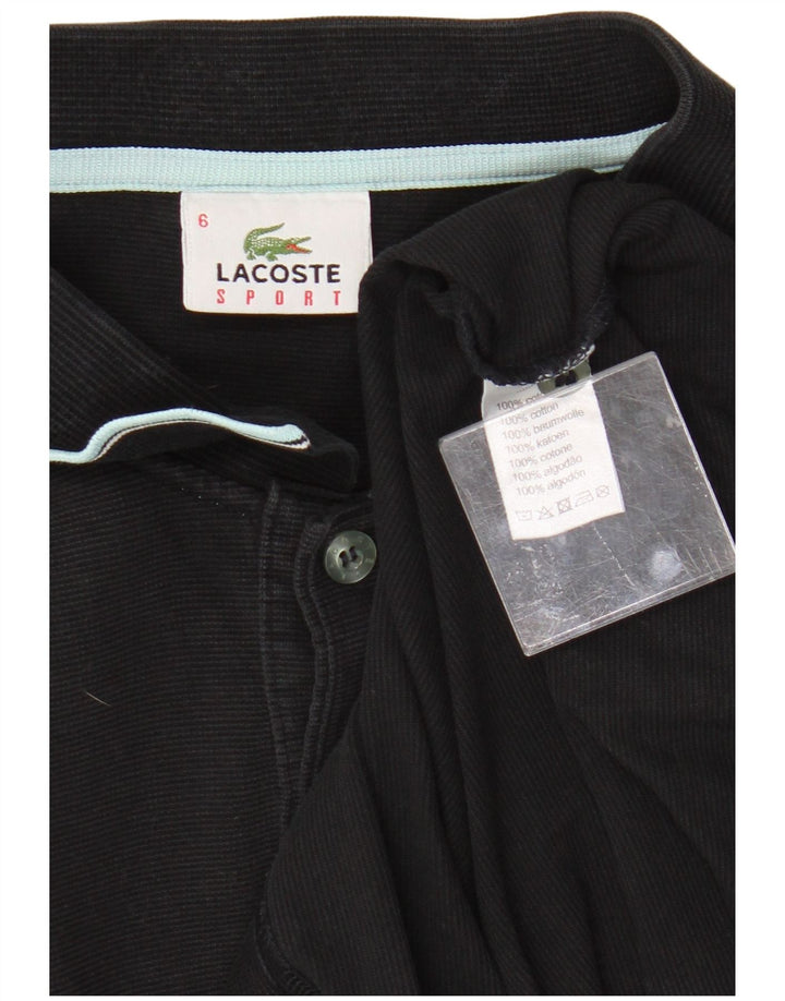 Polo Lacoste Hombre Talla 6 XL Algodón Negro