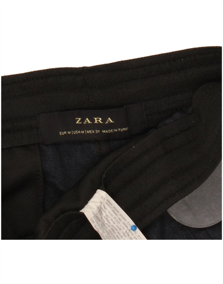 Zara Hombre Joggers Pantalones Cortos Poliéster Azul Marino Medio