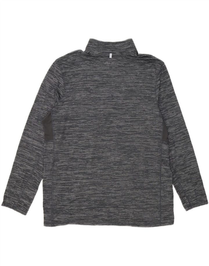 RUSSELL ATHLETIC Mens Zip Neck Pullover Tracksuit Top XL Grey Striped Vintage Russell Athletic and Second-Hand Russell Athletic from Messina Hembry 