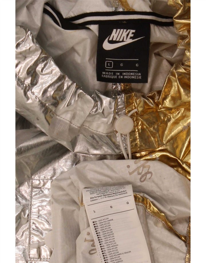 Nike Chaqueta anorak extragrande con gráfico para mujer Reino Unido 46 Grande Color plateado