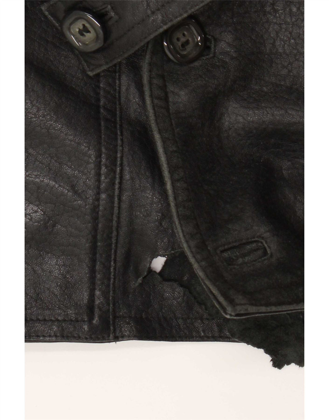Fibok Chaqueta de cuero para hombre IT 54 2XL Cuero negro