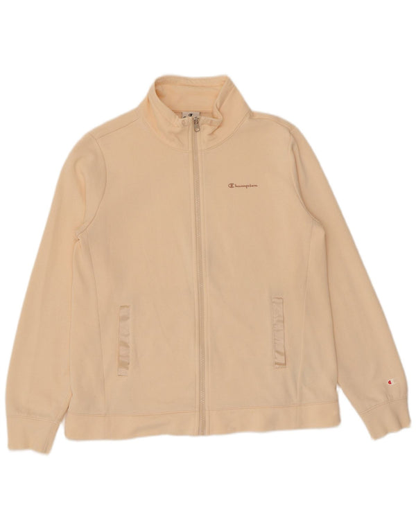 Champion Chaqueta de chándal para mujer UK 46 Large Beige Cotton