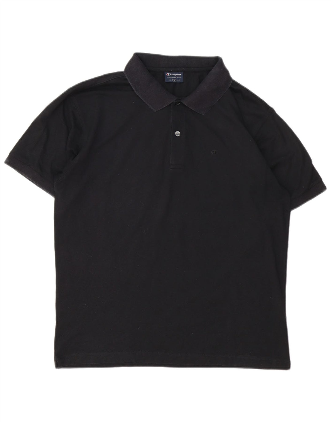 Champion Polo Para Hombre Grande De Algodón Negro