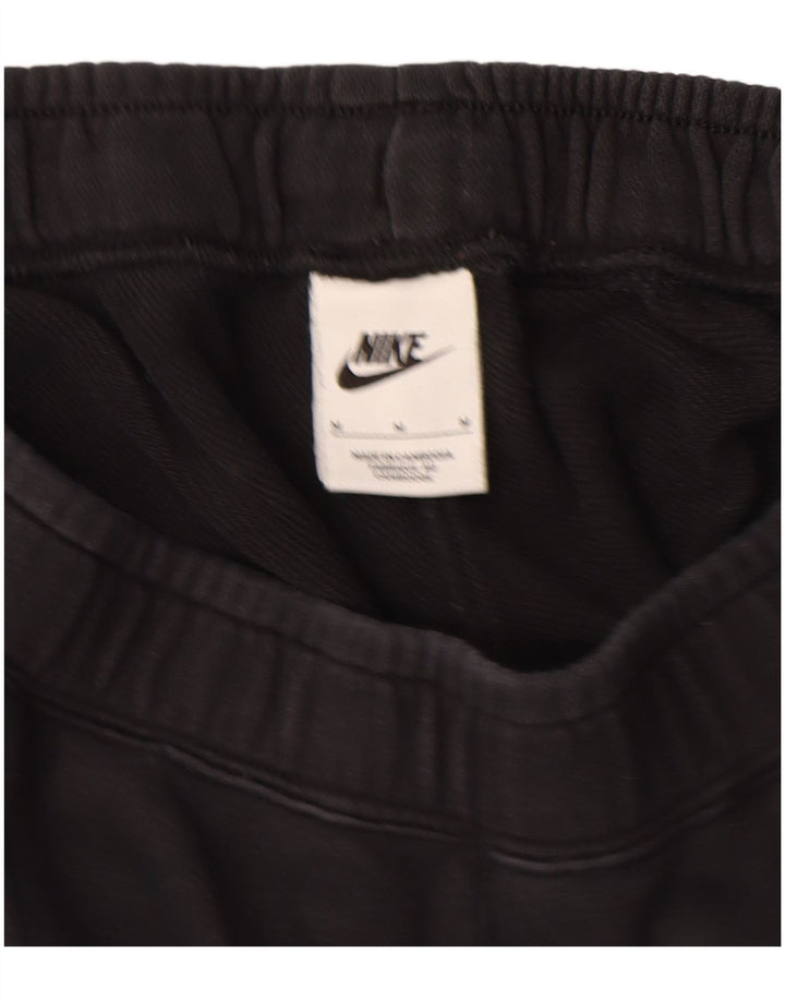 Nike Pantalones cortos deportivos con gráficos para hombre, algodón negro mediano