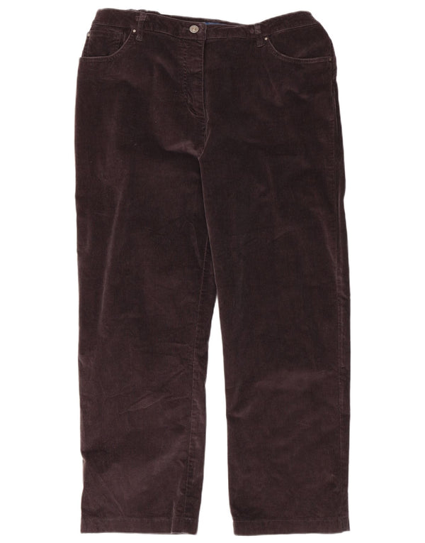 Cotton Traders Pantalones rectos de pana para mujer UK 40 Large W36 L27 Marrón