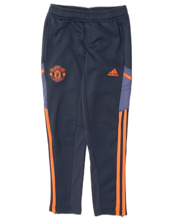 Adidas - Pantalón de chándal Manchester United para niño, 9-10 años, Azul Marino
