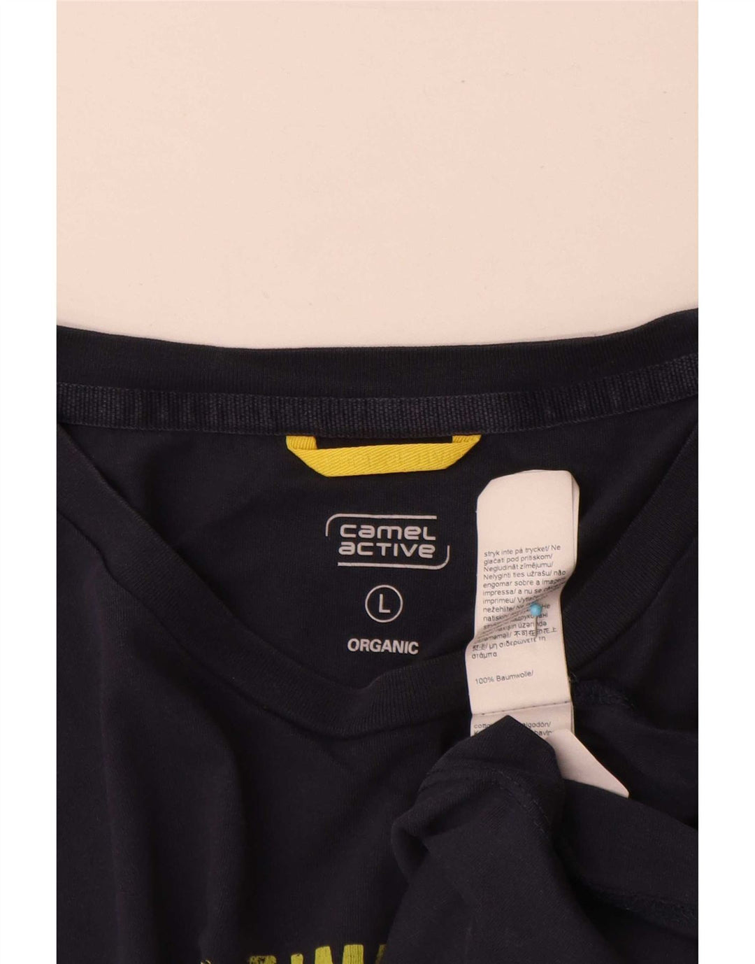 Camel Active - Camiseta gráfica para hombre, talla grande, algodón azul marino